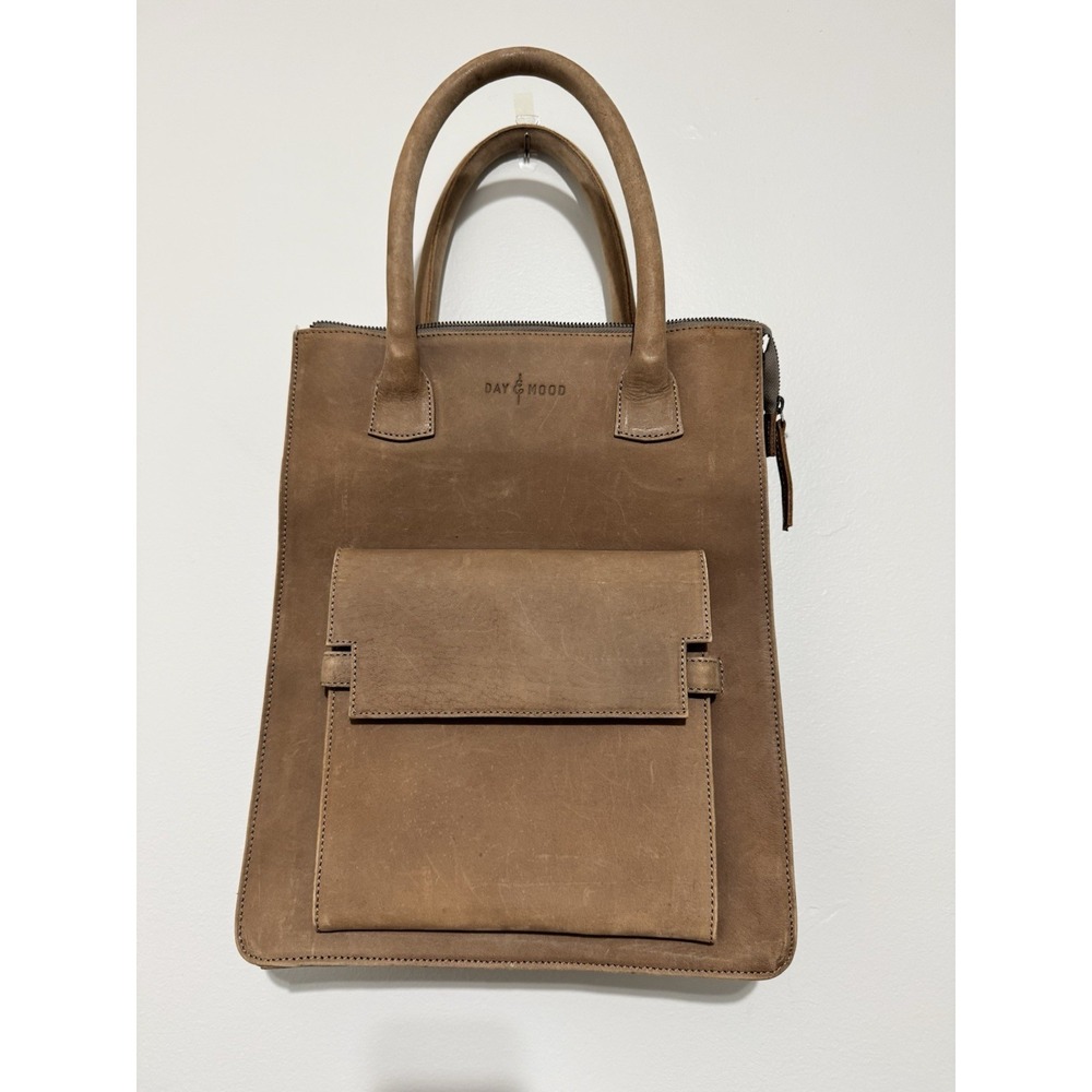 Day & Mood Isabella Vintage Bag Brown 100% Leather Tote Satchel Handbag 36845